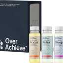 Supplement Variety Pack with Advanced Nanoscience Technology, 3 Pack, Stress Calming Relax Drink, Sleep Aid Drink, Nootropic Brain Supplement Focus Drink, 2 oz Shot