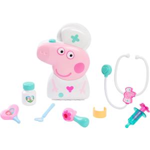 Peppa Pig Checkup Case Set with Carry Handle, 8-Piece Doctor Kit for Kids with Stethoscope, Kids Toys for Ages 3 Up by Just Play