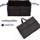 Trunk Organizer Car Basket Storage Tote Organizer Small Black Collapsible Snack Bins for Car SUV Sedan