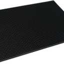 BARsics PVC Bar Service Mat for Cocktail Bartender 18x12 inches (Black)