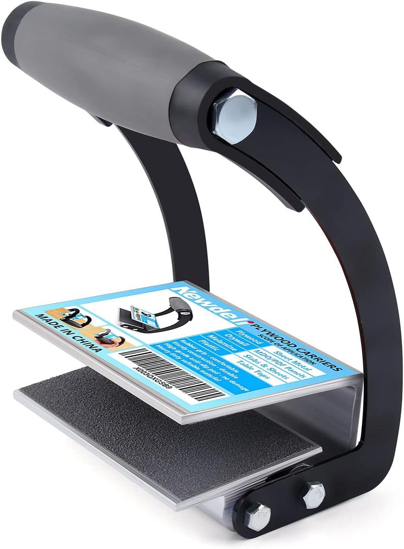 Newdeli Plywood Carrier, Panel Carrier, Drywall Carrying Tool Plywood Lifting Tool for Wood, Synthetic Cement Board - Clamping Thickness up to 3/4 inch