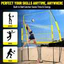 Volleyball Training Equipment, Adjustable Height Volleyball Net for Backyard Training - Portable Outdoor Volleyball Set with Durable Net & Tool-Free Setup for Serving, Hitting, and Spiking Practice