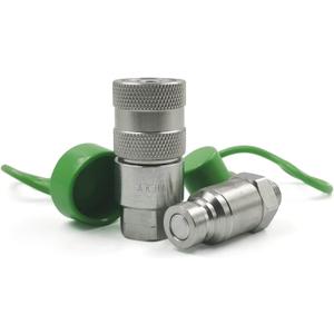 1/4" body size Flat Face Quick Coupler Male Thread 9/16-18 UNF male coupler 1/4" NPT female coupler for portable car lifting