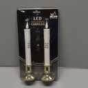 Ner Mitzvah LED Shabbat Candles - Battery Operated Flameless Candles - LED Candlesticks with Automatic Timer