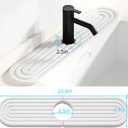 Faucet Mat For Kitchen Sink,Stone Drying Mat for Kitchen Counter,Diatomite Fast Drying Stone Sink Tray, Super Absorbent, Prevents Moisture Buildup (White, 23.6'' x 3.9'' x 0.5'')