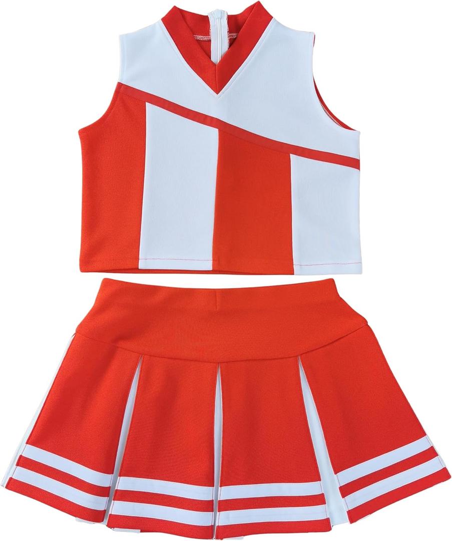 Little Girls' Kids Children Dress Cheerleader Costume Uniform Cheerleading Outfit Halloween