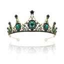 TOCESS Green Crown Tiara for Women, Vintage Princess Crown Queen Tiara with halo Crystal Emerald Rhinestone for Girls Bridal, Wedding, Pageant, Halloween, Prom Birthday Festival Party