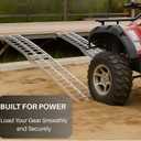 ATV Ramps for Pickup Trucks, 7.5 ft Folding Aluminum Truck Ramps 2 Pack, Crossbar Rungs Traction, Rubber-Tipped Fingers, Load Straps Included, 1,500 lb per Pair (750 Each), 89 x 12 in