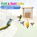 Wooden Suet Feeders, Oranges Fruit Oriole Bird Large Capacity Woodpecker Suet Plus Hanger Wood Tray Garden Hanging Animal for Yard Outside Attracting for Wild Birds