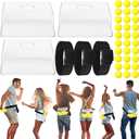 Vinsot 3 Sets Baby Shower Games Bridal Funniest Baby Shower Play, Interactive Shaking Balls for Boy or Girl, Table Tennis Twerk Game (Yellow)