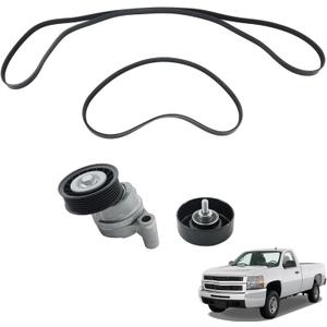 munirater Serpentine Belt Tensioner Pulley Kit Replacement for Silverado 1500 Avalanche Tahoe 2009-2013