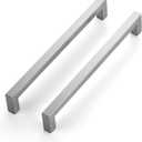 Ravinte 10 Pack 8 Inch Kitchen Square Cabinet Handles Satin Nickel Pulls Brushed Nickel Kitchen Cabinet Hardware Handles for Cupboard Drawer Pulls