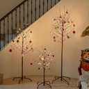VIVATREES 3ft & 5ft & 6ft Twinkling Twig Trees Set, with Warm White Lights, Indoor Outdoor Christmas & Wedding Decor(3 Sizes Pack)