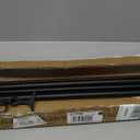Heavy Duty Double Curtain Rods with Cylindrical Cap Finials - 72 to 144' Telescoping Rods, 1 Inch Diameter Front, 5/8 Inch Diameter Back - Matte Black (72-144")