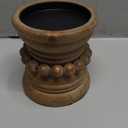 Farmhouse Rustic Wood Pillar Candle Holder for Pillar Candles, Decorative Beaded Candlestick Holder Stand for Home Dcor, Gifts, Wedding (Natural)