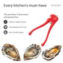 Clam Opener Tool - Opening Knife Shucker with Spring - Blood Clam Pliers for Home & Restaurant - Tool Opening Bottle