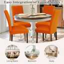 Sufdari Dining Chair Covers,Kitchen Chair Cover,Parsons Chair Slipcover,Spandex Chair Protectors for Dining Room Stretch Chairs Cover Set of 4 -Orange