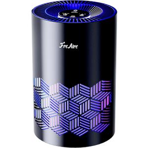 FreAire Air Purifiers for Bedroom Covers Up to 1086 Ft, Air Purifiers for Home, HEPA Air Purifier with Lights, Air Purifier Removes Dust Smoke Pollen Dander Smell, for Home/Pets/Bedroom (Black)
