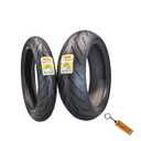 Pirelli Diablo Rosso III 120/70ZR17 Front & 180/55ZR17 Rear Motorcycle Tire Set - High Performance, Durable, & Reliable Tire for Sport/Street Bikes with Keychain