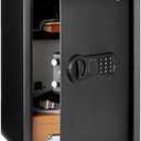Amazon Basics Steel Home Security Electronic Safe with Programmable Keypad Lock for Documents, Jewelry, Valuables, 1.8 Cubic Feet, Black, 13.8"W x 13"D x 19.7"H