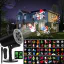 Halloween Christmas Projector Lights, Led Holiday Projector Light with 16pc Slides Patterns IP65 Waterproof Outdoor Indoor for Xmas Birthday Party