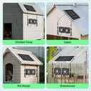 5.5'' Solar Greenhouse Fan 2 Kit, 30W Solar Powered Exhaust and Intake Chicken Coop Fan, Strong Airflow & Waterproof, 16.5 ft Cord, for Outdoor Shed Air Circulation and Ventilation, No Battery