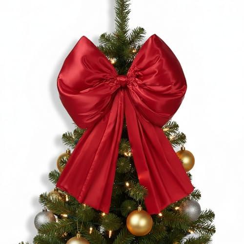 Daifunli 32 x 41 Inches Extra Large Red Satin Bows for Coquette Room Decor Giant Bow Birthday Party Decorations for Home Wall Valentine's Spring Wedding Baby Shower Party Decor