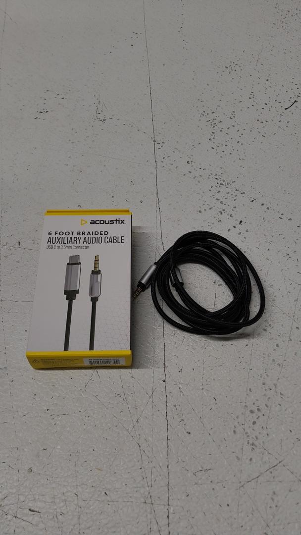 Acoustix Usb C TO 3.5mm Cable 6ft Black 