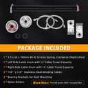 TSAP780 Ramp Door Spring Kit for 7' Wide Cargo Trailer - 80 lb Torsion Spring Repair Assembly with Cables and Drums - Replacement Rear Ramp Door Assist System for Cargo Enclosed Trailers