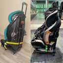 Car Seat Dolly for Airport - CarSeat Roller Cart Wheels for Airplane - Car Seat Travel Cart Carrier with Straps Foldable Luggage Trolley Folding Hand Truck (Black)