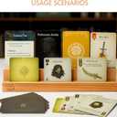 2 x Premium Wooden Card Holder for Board Games (2pcs)  Durable Solid Wood Card Rack, Multi-Row Design for Standard and Large Cards, Ideal for Family Game Nights and Collectors (25 cm)