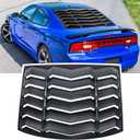 Rear Window Louver for Dodge Charger 2011-2024 SXT GT R/T Scat Pack SRT Hellcat Widebody Redeye Daytona Windshield Sun Shade Cover GT Lambo Style Custom Fit All Weather ABS (Matte Black)