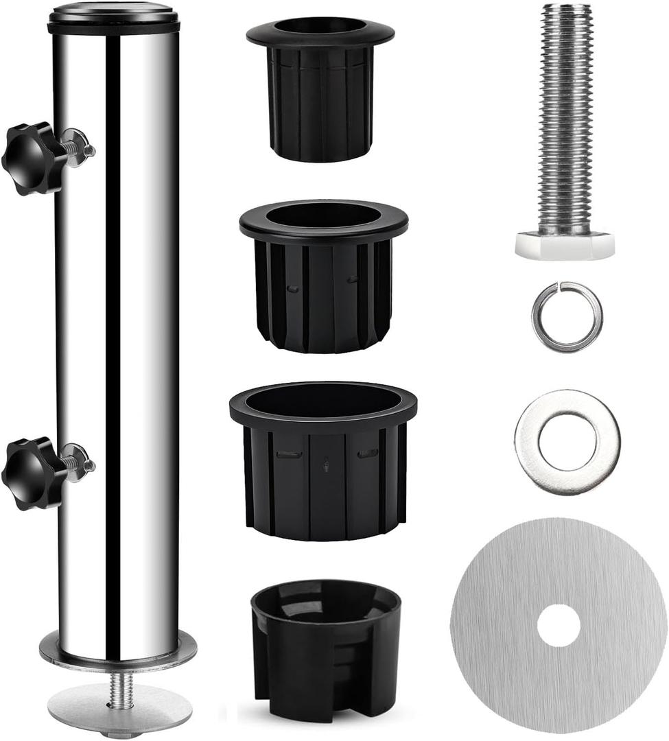 Umbrella Tube Base Universal Granite Umbrella Stand Tube Outdoor,Outside Stone Umbrella Stainless Steel Tube Base,Heavy Duty Flag Pole Stake Holder,Table/DIY Umbrella Tube Mount Bracket Umbrella Tube