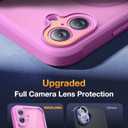 Diaclara Magnetic Designed for iPhone 16 Plus Case,[Full Camera Protection] 360 Clear Bumper Compatible with MagSafe Built-in Screen Protector for 16 Plus case,Magnetic Rose Purple