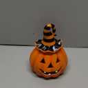 Halloween Pumpkin Decorations Outdoor Solar Lights  Jack O Lantern Garden Statue with Witch Hat, Waterproof Resin Pumpkin Decor for Yard, Patio & Pathway, Fall Decorations