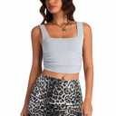 Cantonwalker Women's High Waisted Stratch Bodycon Silky Lace Hem Mini Skirts (M, Brown Leopard