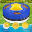 Capoda 3 Pcs Pool Pillows for Above Ground Pools 4 x 4 ft Winter Pillow Ultra Thick & Cold-Resistant 0.2 mm PVC Air Pillow for Winterizing Rope Included(Yellow,Square)