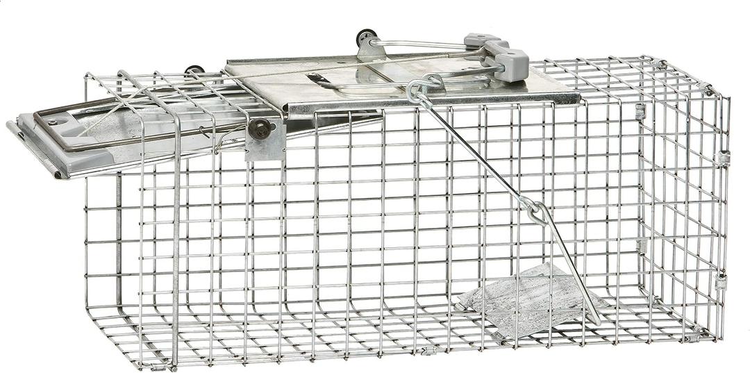 Havahart Easy-Set Catch and Release Small 1-Door Humane Live Animal Trap for Squirrels, Rabbits, Skunks, and Other Small Animals - 1083