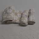 Pidada Hand Towels Set of 4 Floral Pattern 100% Cotton Soft Absorbent Decorative Towel for Bathroom (Brown)