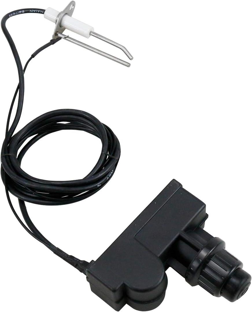 Grisun Fire Pit Igniter - Push Button Ignition Kit for Fire Pit Gas Burner, 2 Outlet with igniter Leads and Ground Wire, 48 inches Electrode Ignition Cable Wire, Durable Button