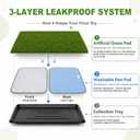 Extra Large Dog Grass Pad with Tray, 41″ x 27″ Indoor Outdoor Potty