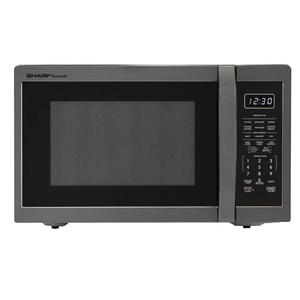 Sharp - 1.4 cu ft Countertop Microwave With Sensor Cooking - Black Stainless Steel