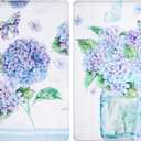 Spring Kitchen Towels Wildflower Print Dish Towels for Kitchen Bathroom Housewarming Gift (2, Embroidered Ball Pattern)