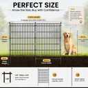 5 Panels No Dig Garden Fence Animal Barrier, 34in(H) 11.25ft(L) Decorative Metal Outdoor Dog Fence, Rustproof Pet Fencing for Yard, Patio, Flower Bed -Temporary Fencing| Easy to Install