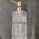 High Capacity Clear Glass Soap Dispenser With Rust Proof Stainless Steel Pump, Refillable Liquid Hand Soap Dispenser, Large Capacity Easy to Fill