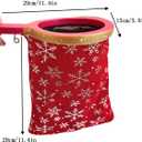 2PCS Magical Magic Props Change Bags (Red + Blue) with 2PCS Paper Pull Flowers Make it Appear or Disappear for Magic Tricks