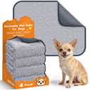 LOOBANI Washable Puppy Pads 18"x24", 4 Packs Fast Absorbent Washable Pee Pads for Dogs, Non-Slip & Waterproof Pet Whelping Pads, Reusable Dog Mat for Floor Crate, Bed, Incontinence, Housebreak