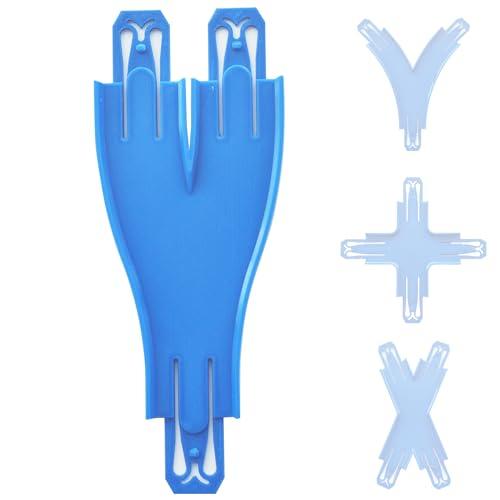 ARSUNOVO Racetrack Connectors Compatible with Hot Wheels,Hotwheels Track Builder,Booster,Curved Track Pieces,Parallel Shape 1 Packs, Set of 2