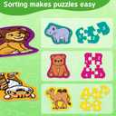 4 x 9 Packs Large Piece Jigsaw Puzzles for Toddlers 1-3,Kids Wild Animal Puzzle Ages 3-5,Baby Farm Dinosaur Puzzle,Preschool Educational Montessori Toys for 3 Year Old,Kindergarten Matching Puzzle