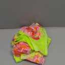 Kaei&Shi Floral Embroidered Garter Belt Set,Sheer Lingerie Sets for Women Sexy,Wedding Night Valentines Boudoir Outfits (8-10, Fluorescent Green), M